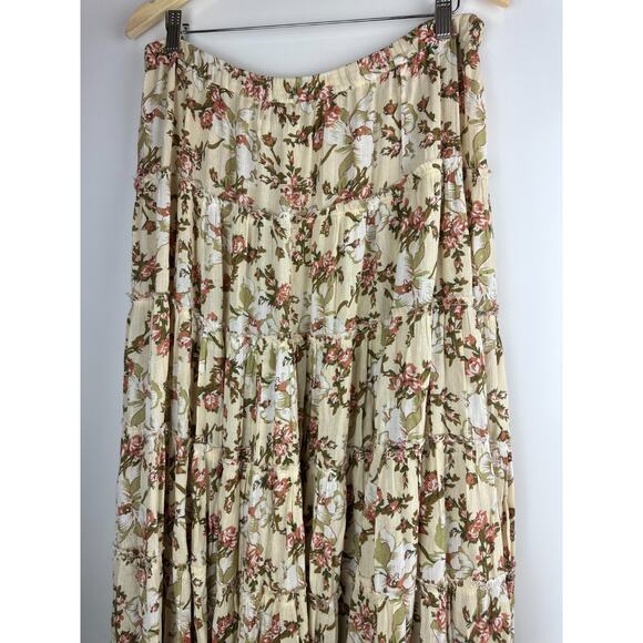 Ralph Lauren Denim & Supply Floral Tiered Maxi Skirt Medium Boho Cottagecore - Picture 13 of 16